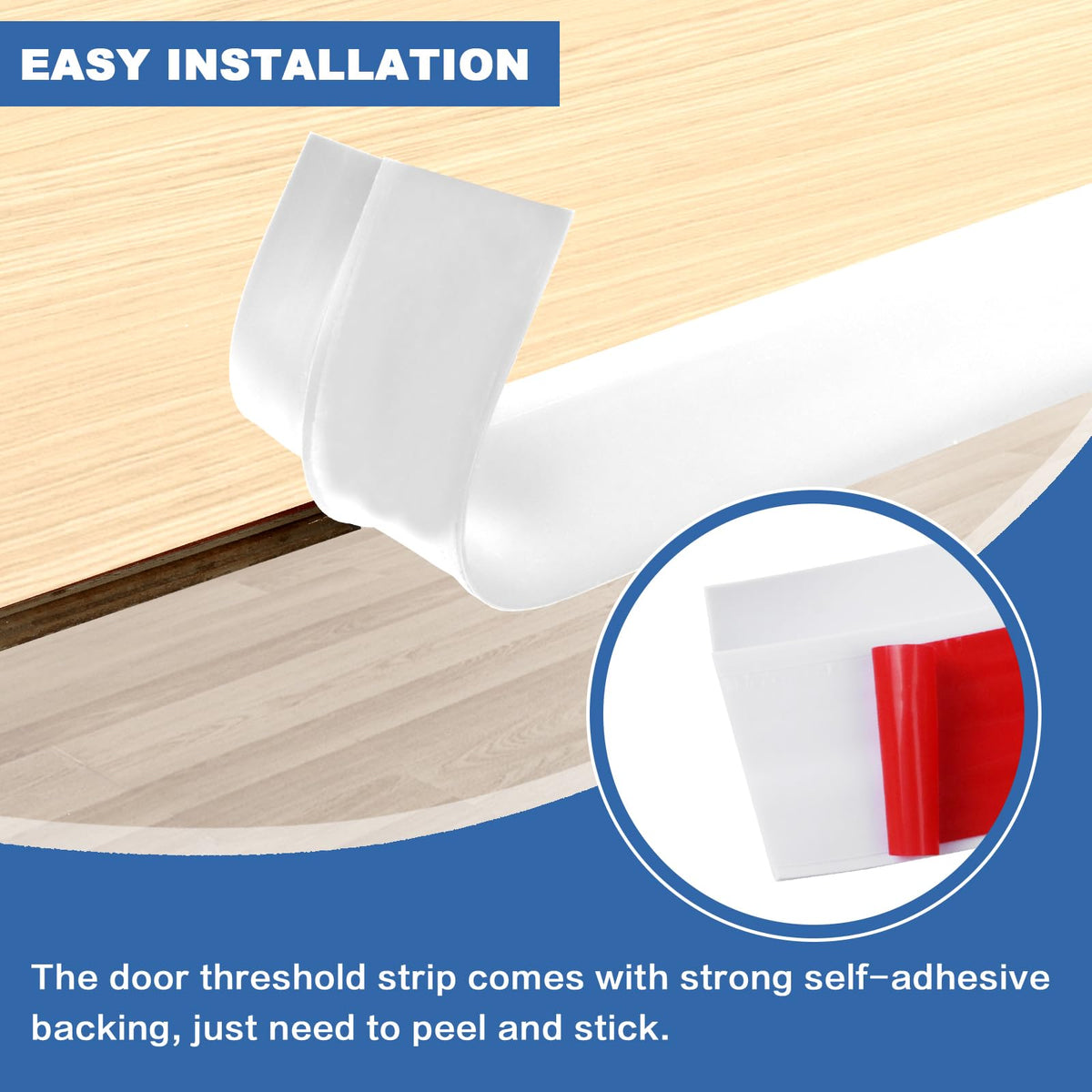 Vinyl Door Threshold Flooring Transition Strip Self Adhesive Carpet Edging Strip for Laminate Doorway Edge Threshold from 3