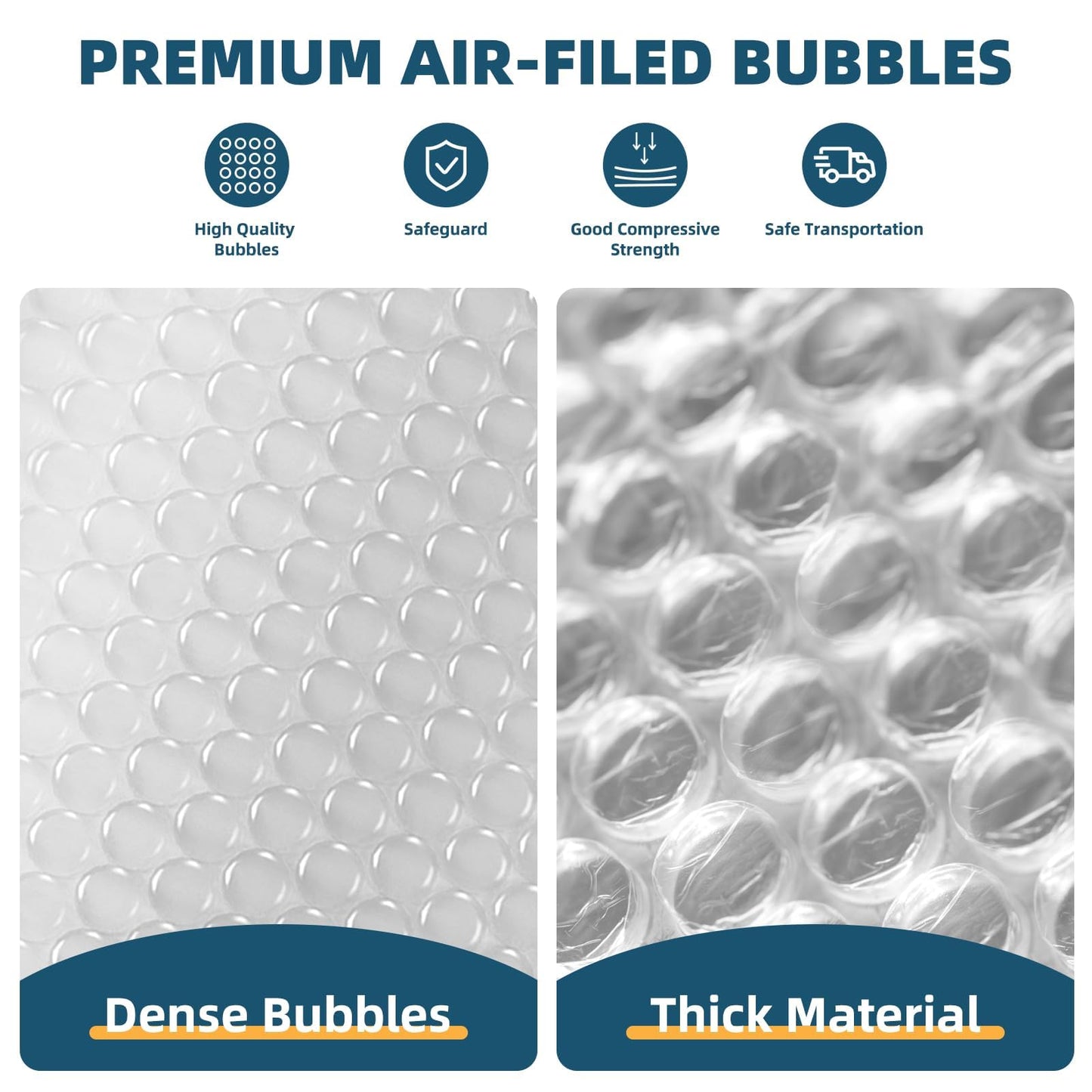 Metronic Bubble Cushioning Wrap 2 Pack 12 Inch x 72ft Total, Dense Bubble Packing Air Wrap Clear Bubble Packing Roll for Shipping and Moving Supplies, Perforated Every 12" (Made in USA)