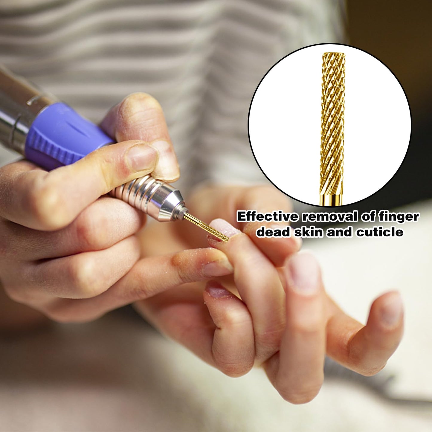 3Pcs Cuticle Bit for Nail Drill Carbide Nail Drill Bits, Nail Tech Supplies Bits for Nail Drill for Exfoliating Dead Skin, Electric Cuticle Drill Bits for Nails Drill Bits Nail Tech for Cleaning Nails