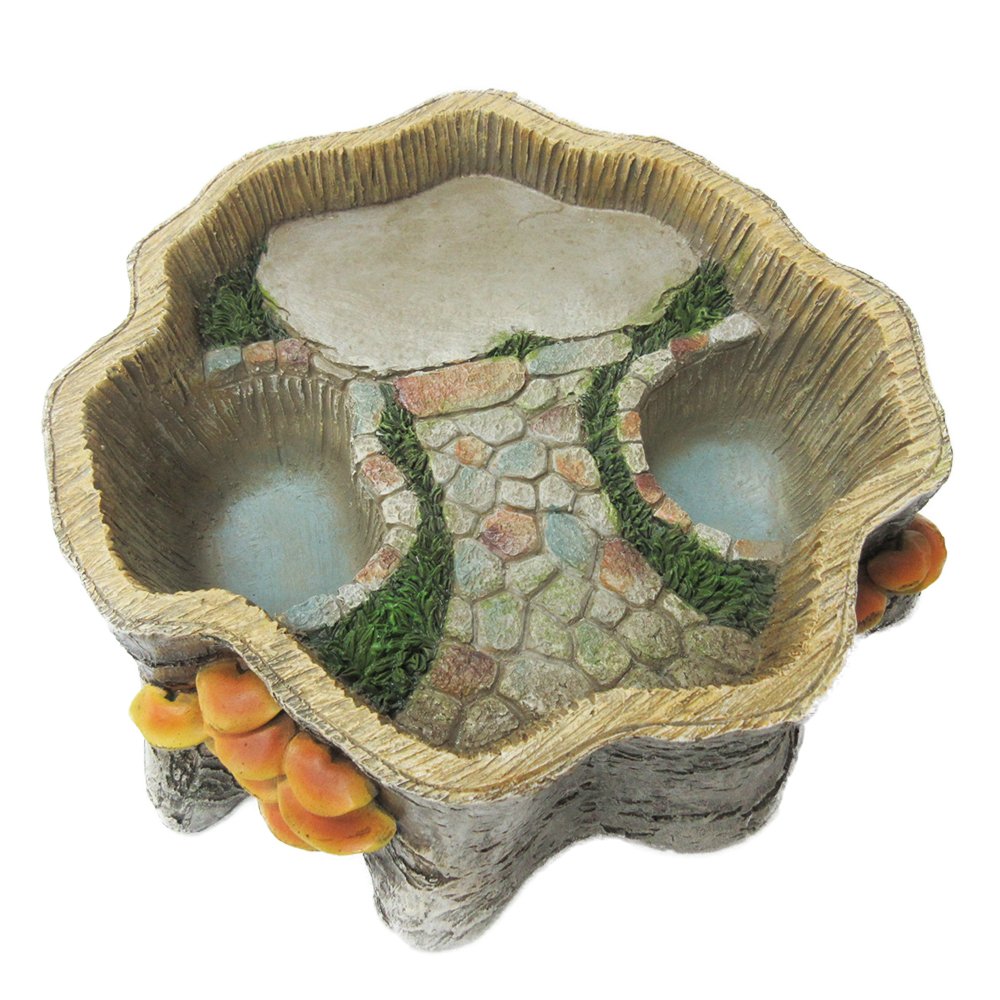 Pacific Giftware Mini Fairy Garden Tree Trump Woodear Planter Pot for DYI Decorative Miniature Fairyland Garden Display Planter 10L