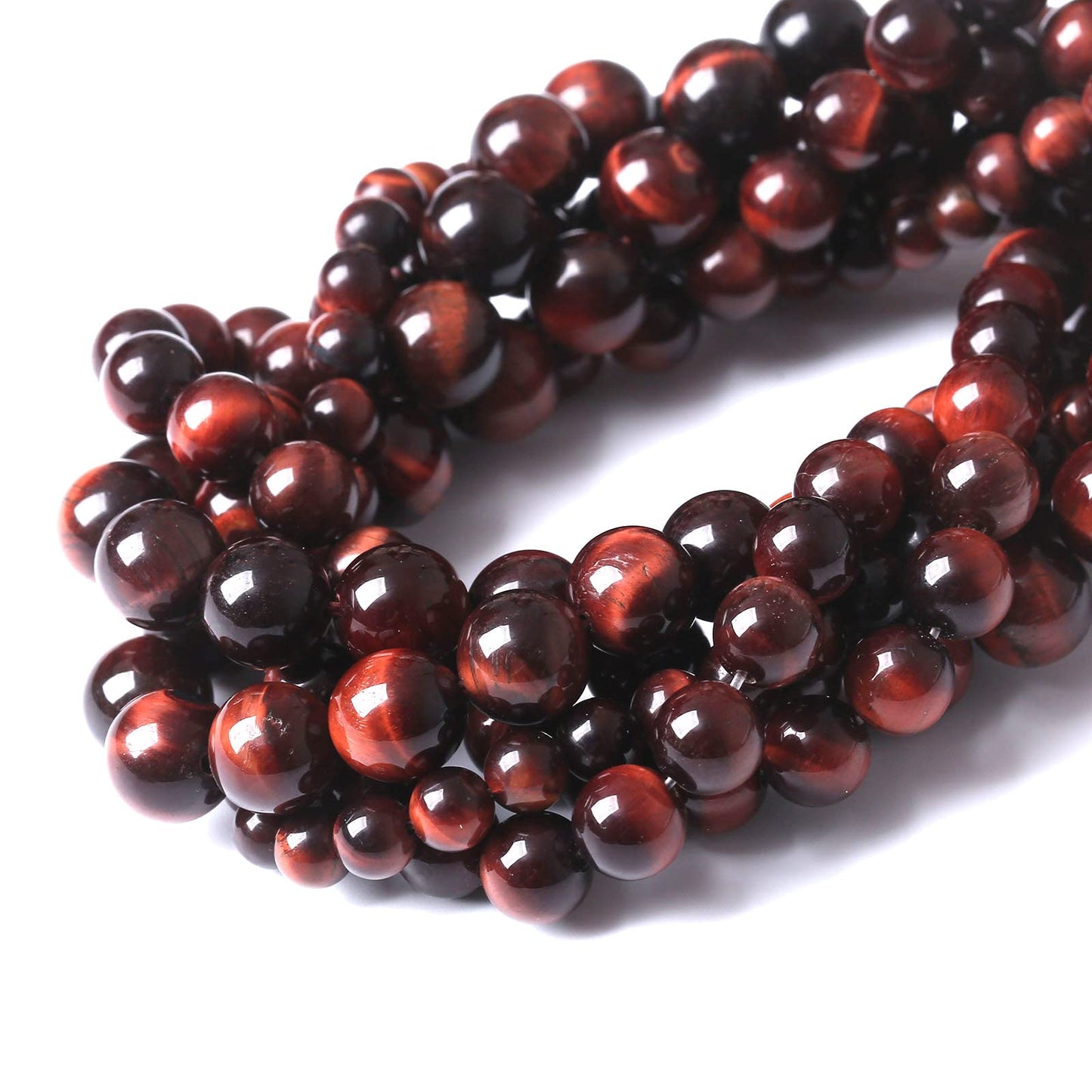 45PCS 8MM AAA Red Tiger Eye Stone Beads Natural Gemstone Bead Crystal Healing Energy Jewelry Making DIY 15 inches…