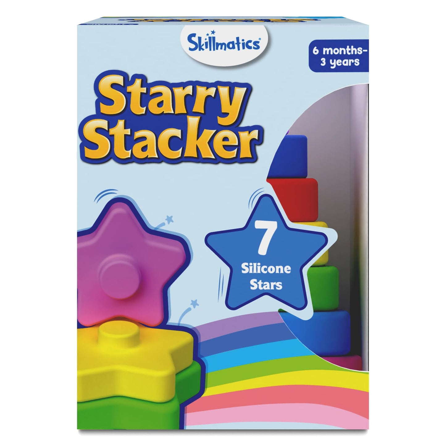 Skillmatics Starry Stacker | Silicone Stacking Toy (Ages 6 months - 3 years)