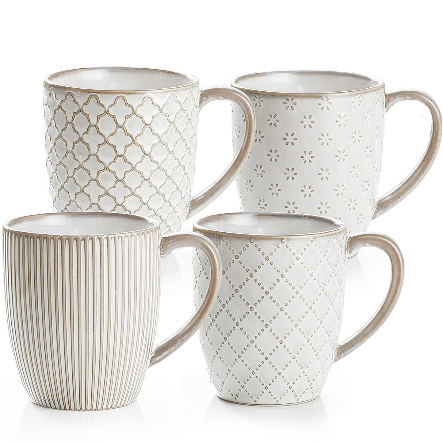 getstar Large Coffee Mugs 18 OZ Set of 4 with Big Handles, Ceramic Coffee Mug Microwave and Dishwasher Safe, Coffee Cups Ceramic
