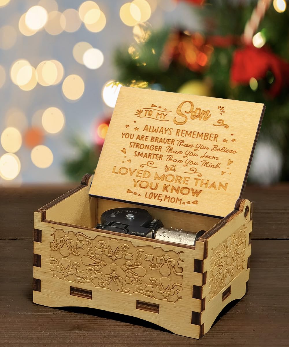 Sooharic Music Box for Son, Gifts from Mom, Unique Gifts for Son, Suitable for Birthday/Christmas/Keepsake