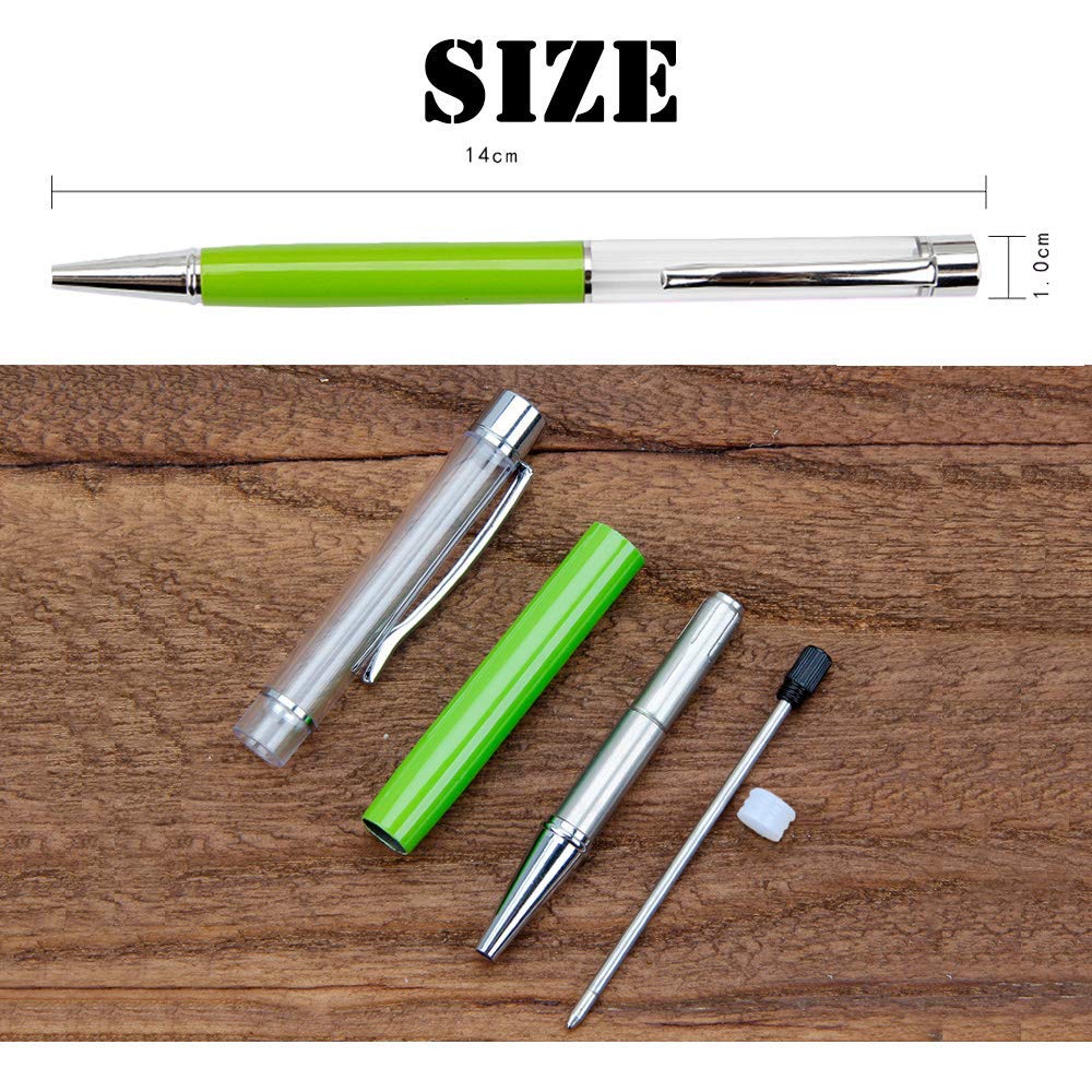 JOINVALUE Colorful Fillable Ink Empty Tube Ballpoint Pens Floating DIY Pens,Building Your Favorite Liquid Sand for Easter Gift 27 Pack
