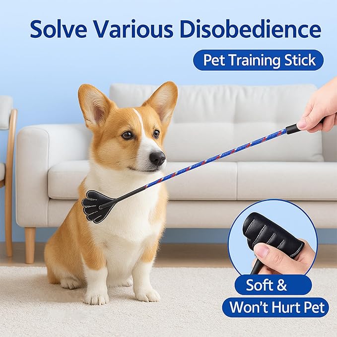 Welnseliv Dog Training Stick for Puppies and Dogs, Flexible Exercise Stick, Obedience Training Tool(Blue)