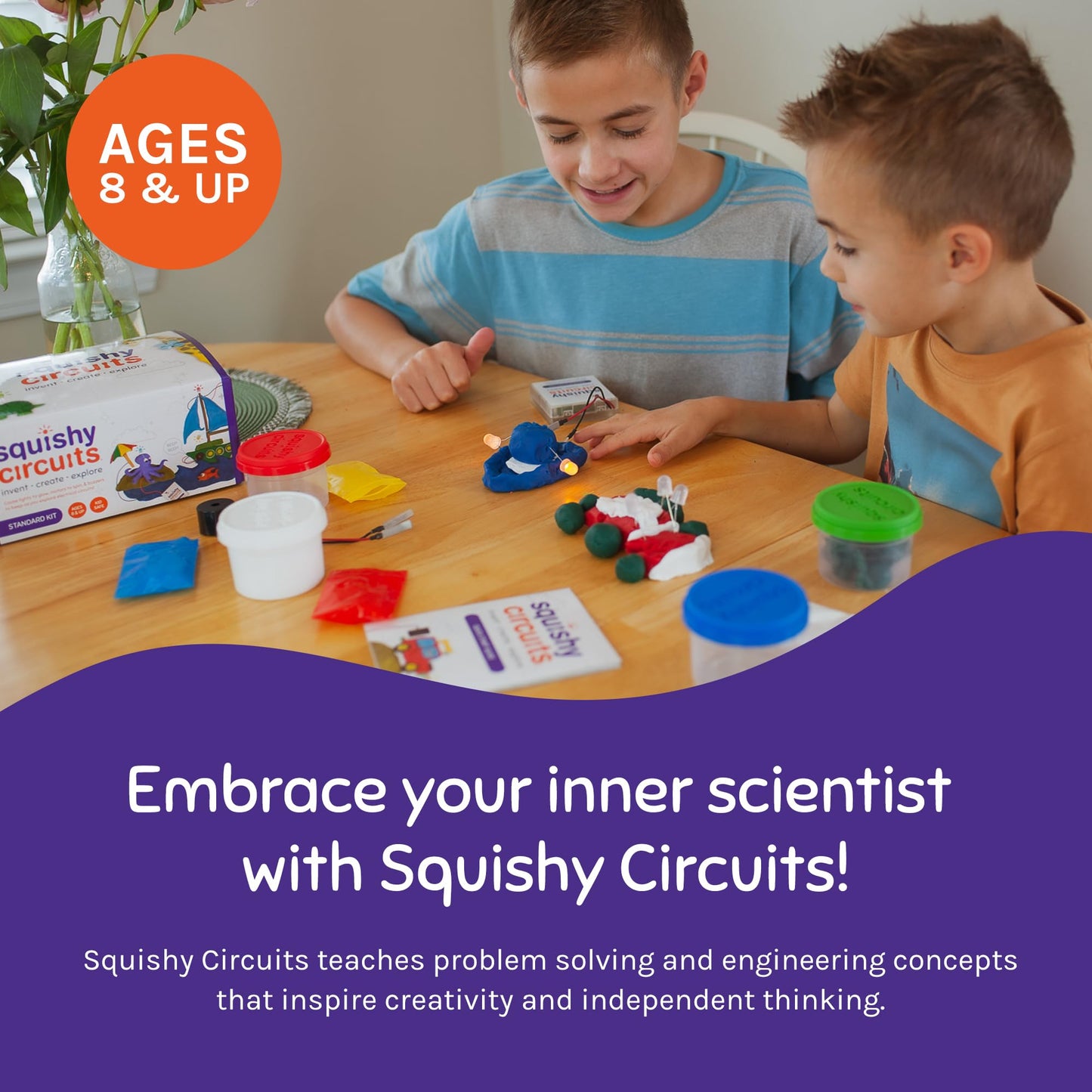 Squishy Circuits Standard Kit - Explore Electrical Circuits with Play Dough - STEM Science Kits for Kids Age 8-12 - Fun and Educational at Home, Classroom, Camp, and More!