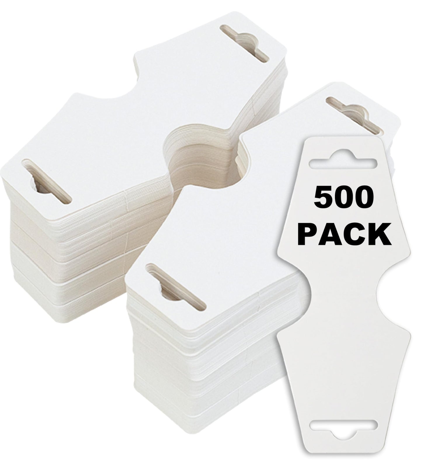 【500 Pack 】 Necklace and Jewelry Display Cards for Bracelets and Chokers- Easy and Simple for Displaying Your Jewelries - Bulk 500 Pack White