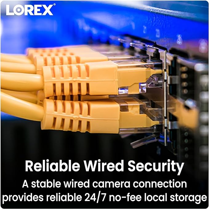 Lorex 4K 8MP IP PoE White Wired Security Dome Camera | Add-On Camera | Color Night Vision | Smart Motion Detection (Person/Vehicle) | Listen-in Audio | IP67 Weatherproof | Metal Housing