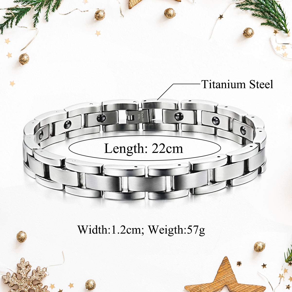 Feraco Magnetic Bracelets for Men Women with Magnets,Jewelry Gift