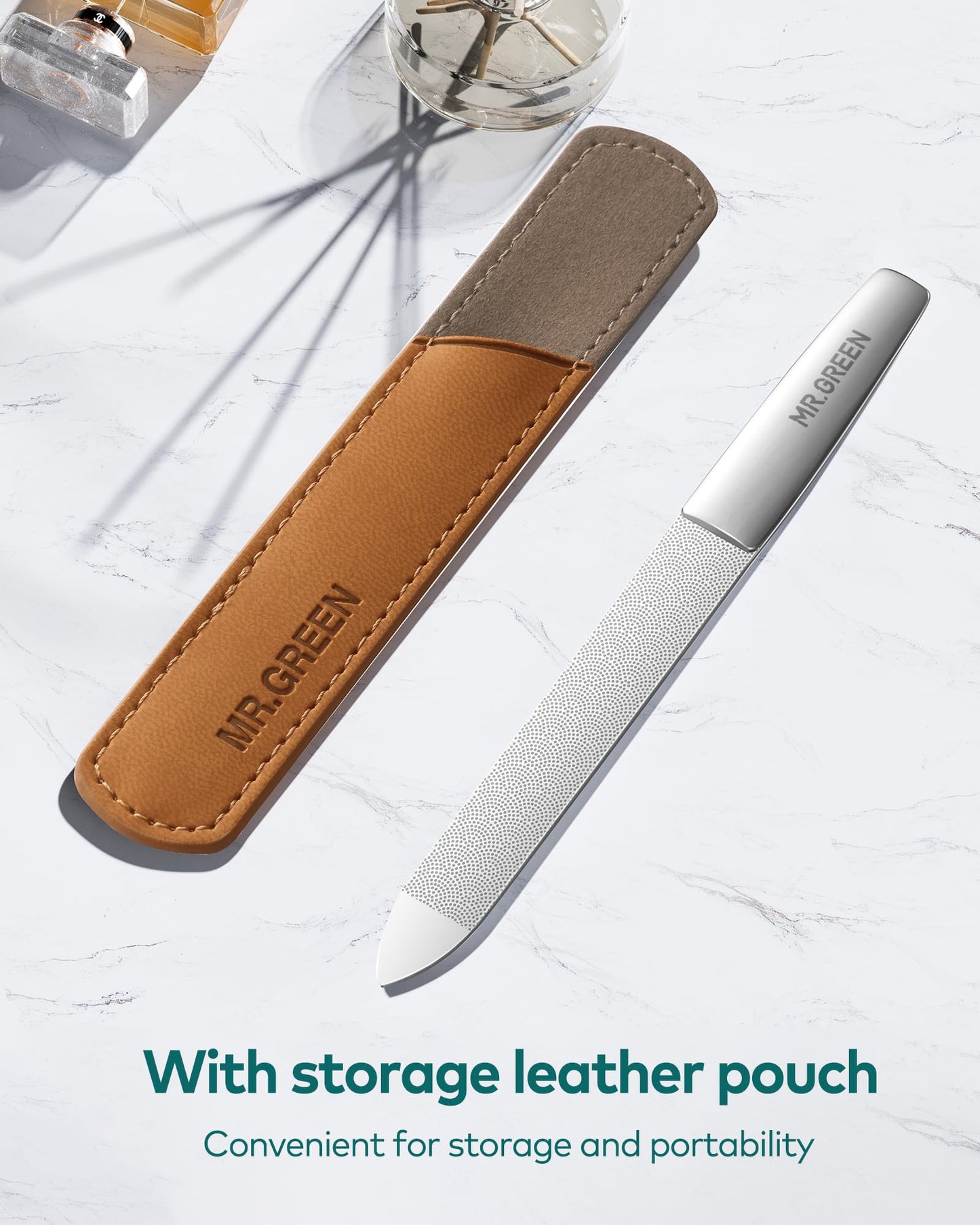 Large Stainless Steel Nail File with Medium Pointed Stainless Steel Nail File