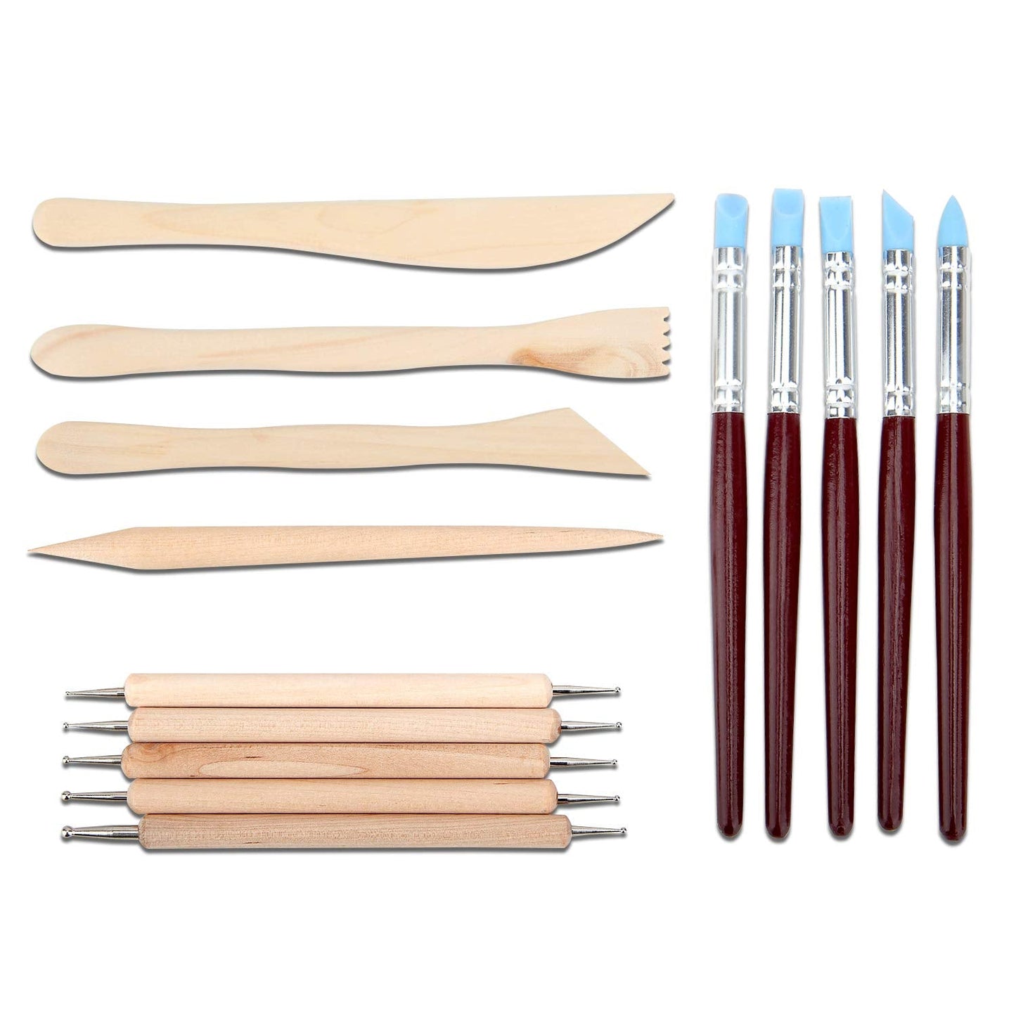 Blisstime 42pcs Pottery Tools, Clay Sculpting Tool Kit Air Dry Clay Tools, Clay Kit for Pottery Wheel, DIY Arts and Crafts