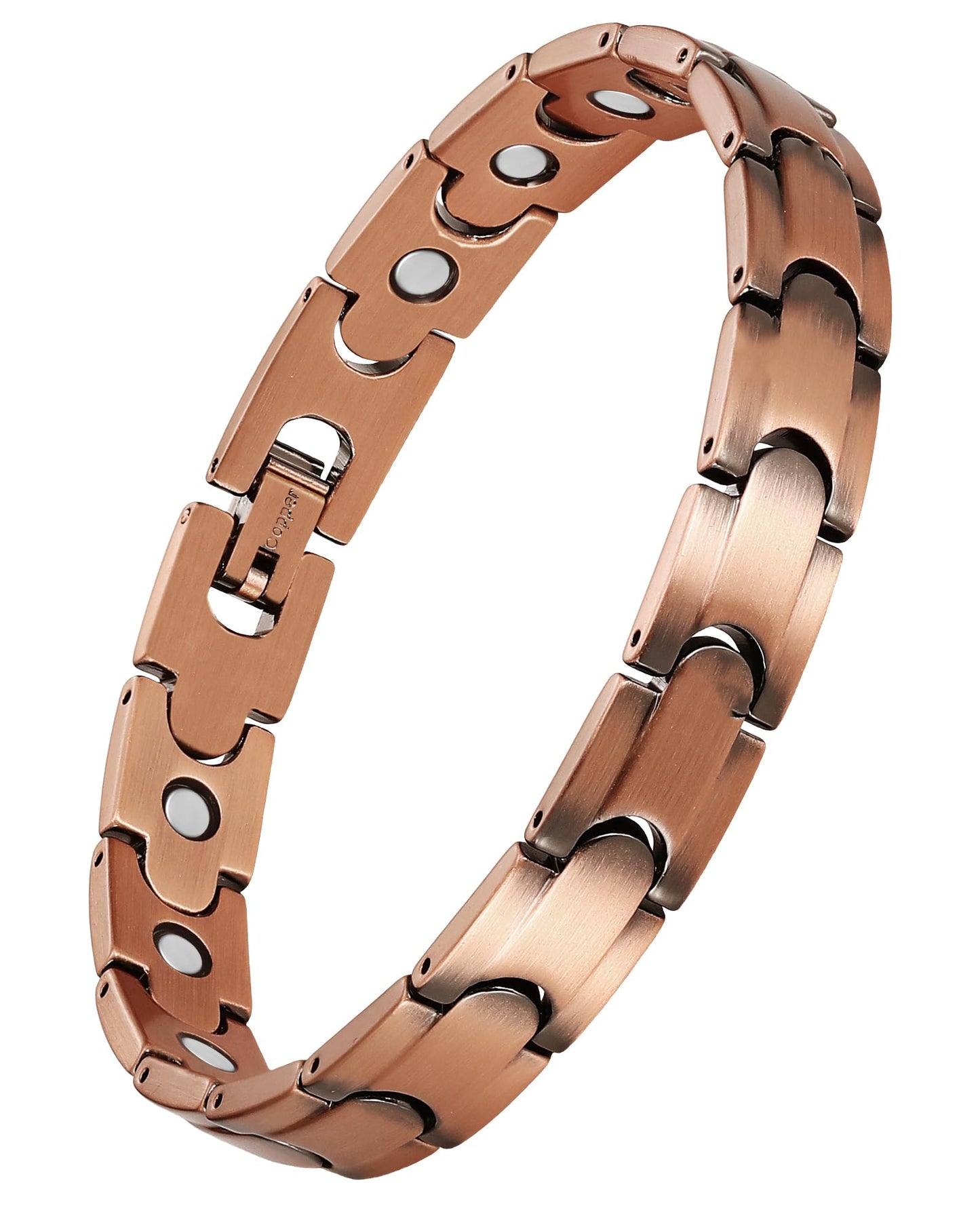 Jecanori Magnetic Copper Bracelet for Women With 3500 Gauss Magnets, Adjustable Length,Ideal Gift