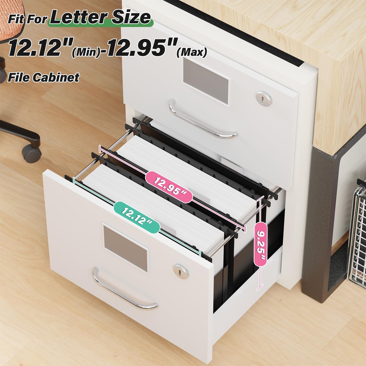 Ansook Plastic Hanging File Folders Letter Size,Heavy Duty 3" Expandable Hang Folder,6 Pack Extra Capacity File Cabniet Folders,Hanging File Organizer for Office School,File Folders Hanging with Tabs