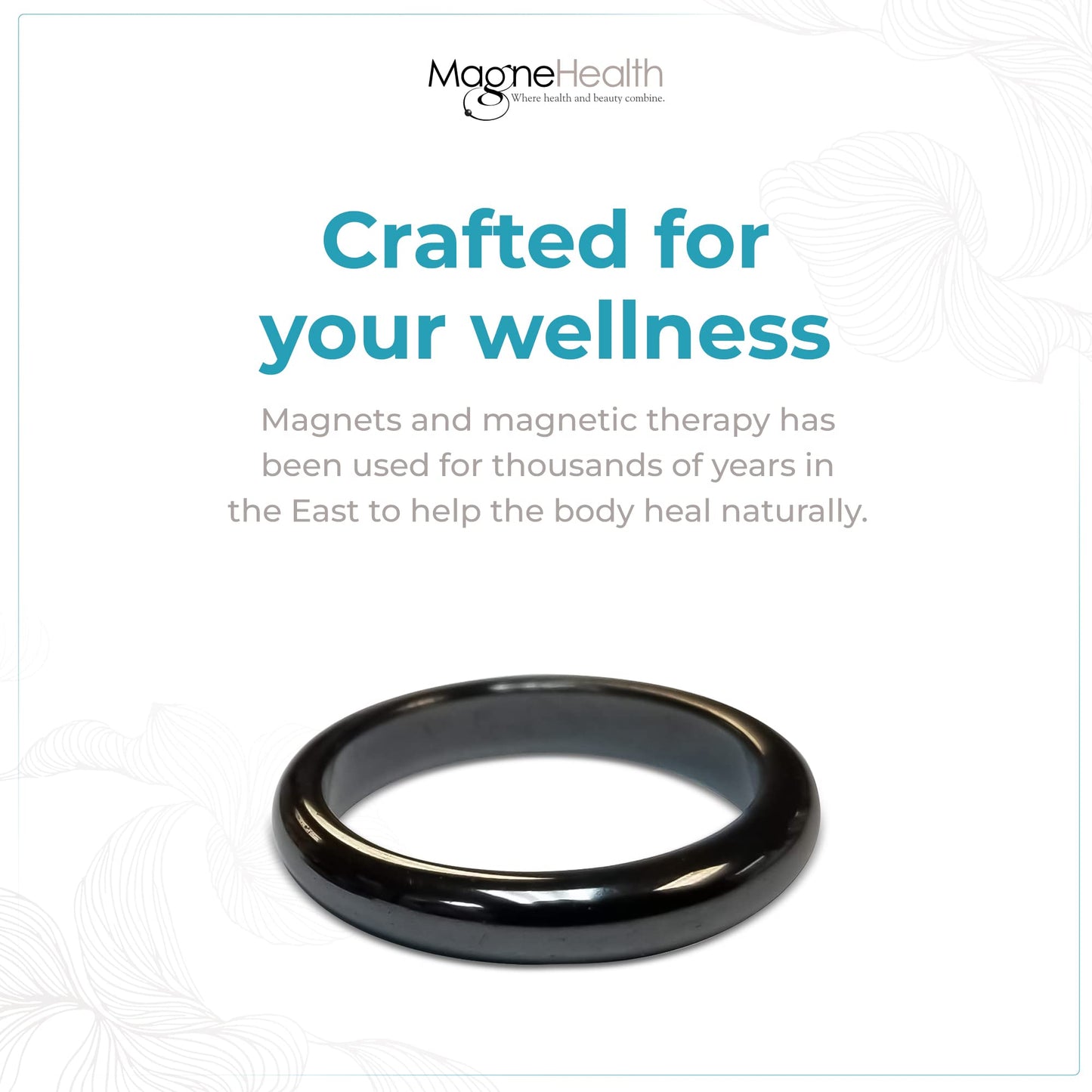 MAGNEHEALTH Holiday Hangover Hematite Ring, Elegant Magnetic Hematite Ring as Jewelry for Men and Women (Size 9)