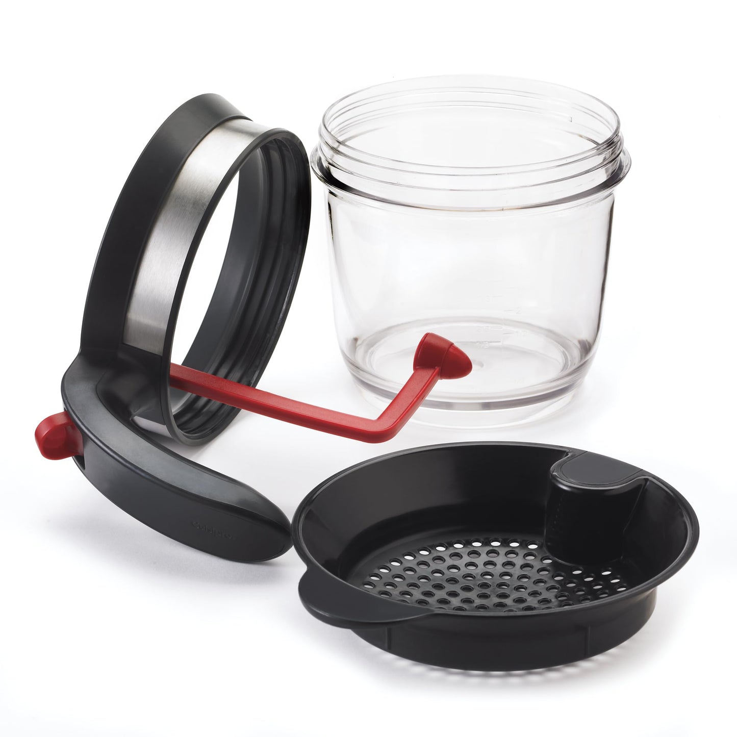 Cuisipro Fat Separator with Bottom Release, Plastic, 4 Cup Strainer with Handle, Grease Strainer Dishwasher Safe, Oil Separator for Kitchen