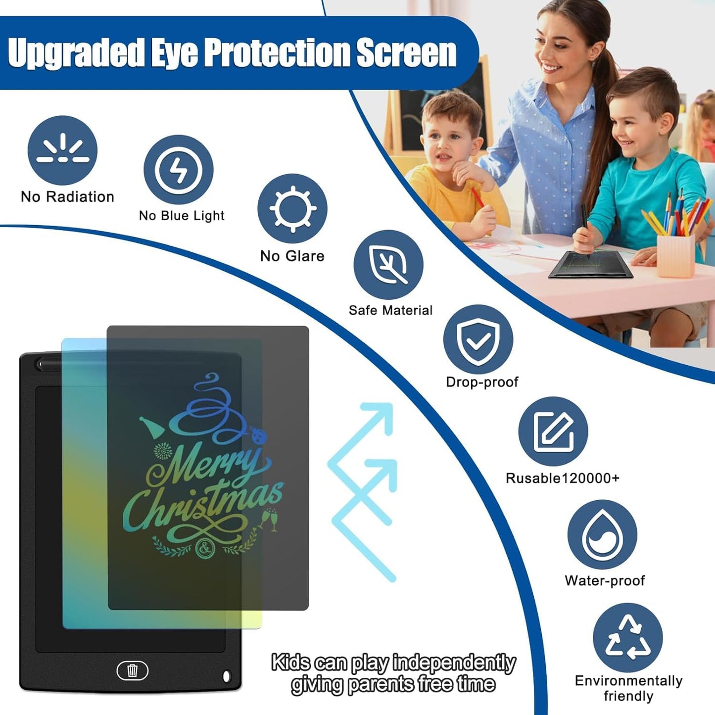 Writing Tablet for Kids LCD Drawing Pads 8.5" Upgraded 20 Pack Drawing Pad Toddler Doodle Board for Kids Learning Drawing Board Writing Tablets Bulk for Party Class 3+ Years Old