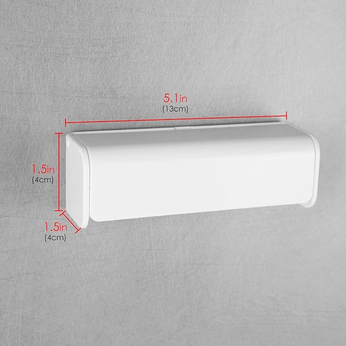 6 Slots Wall Mount Toothbrush Holder with Cover, Self Adhesive Toothbrush Storage Organizer for Shower, Toothbrush Hanger for Bathroom, Medicine Cabinet, Dorm