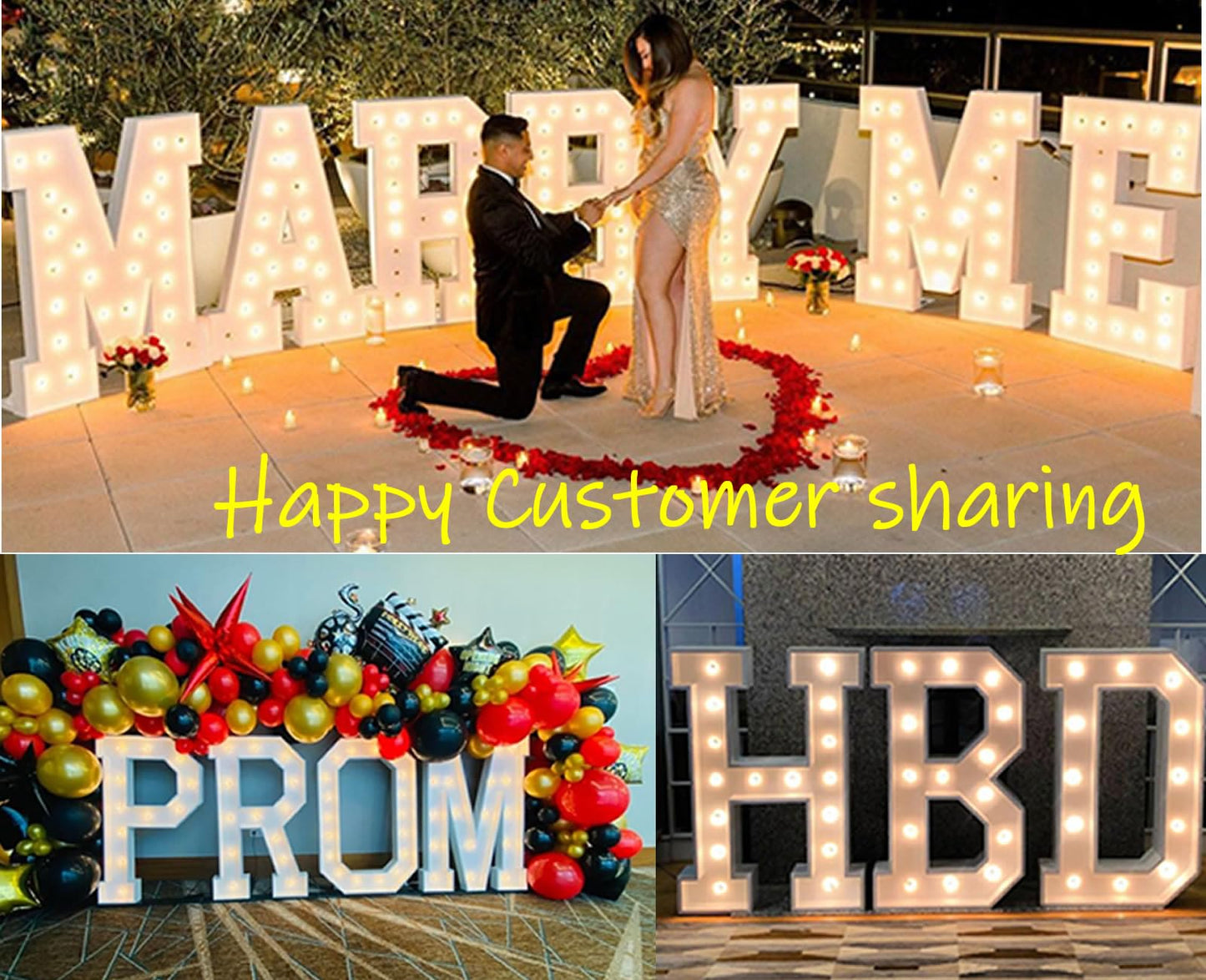 4FT Marquee Light Up Letters, Large Marquee Letters, Mosaic Balloon Frame Letters Big Letter For Engagement Wedding Decorations Birthday Party Backdrop Decor, Balloon Arch Kit Letter E