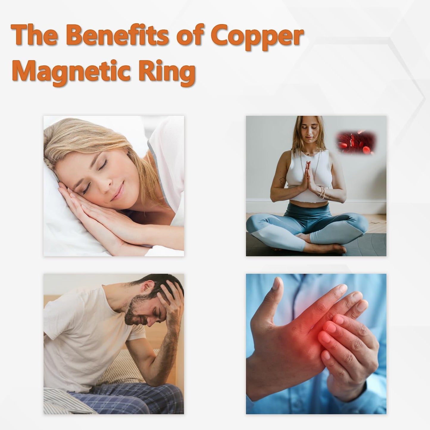 BioMag 3Pcs Lymphatic Drainage Copper Ring for Men Women, 99.99% Pure Copper Magnetic Rings, Jewelry Box