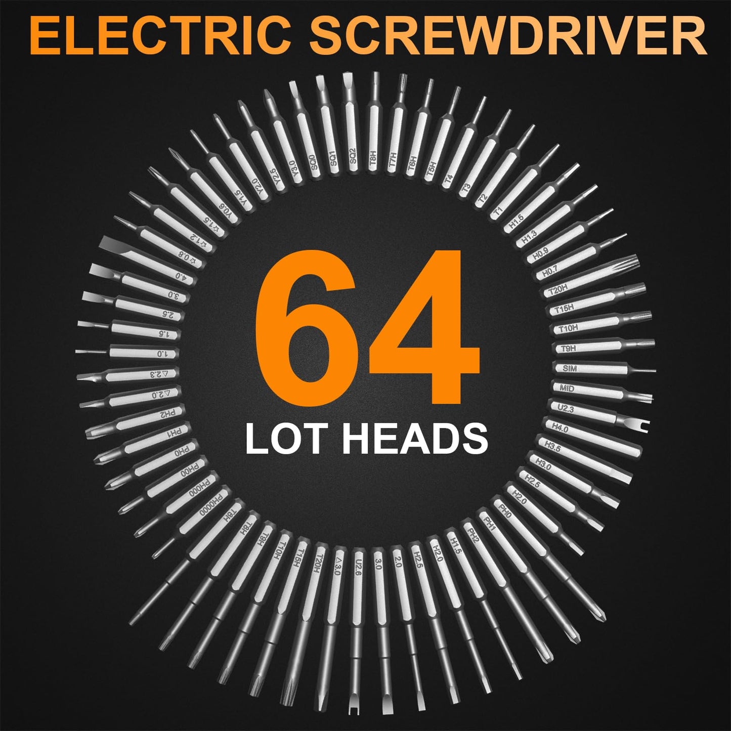 Mini Electric Screwdriver, 3.7V Precision Screwdriver Set Cordless Screwdriver Rechargeable 72 In 1 Magnetic Bit Repair Tech Tool Kit for Electronics Computer Phone Laptop Camera RC Car Watch Glasses