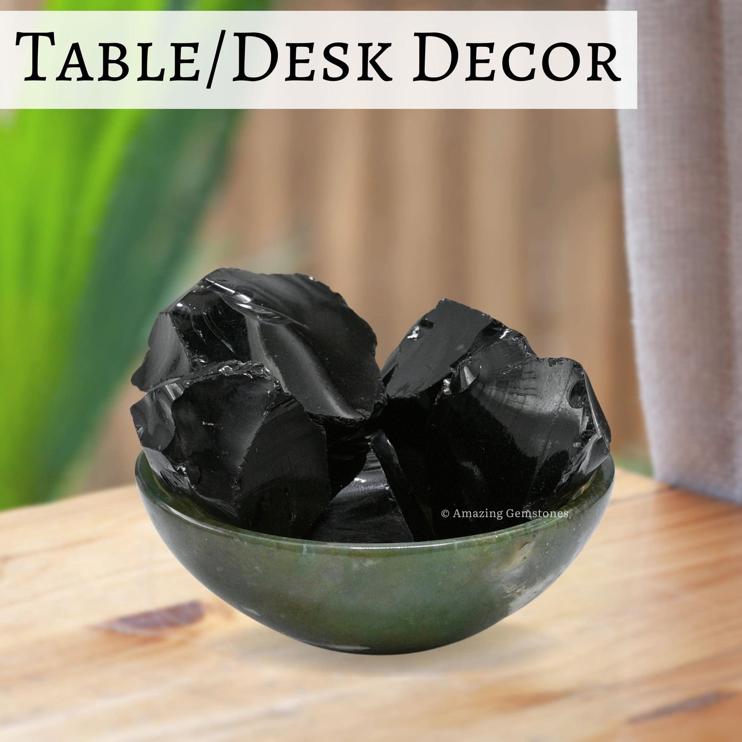 Amazing Gemstone Black Obsidian Rock Crystals and Healing Stones, Natural Raw for Tumbling and DIY, Obsidiana Negra Original (2 Pieces)