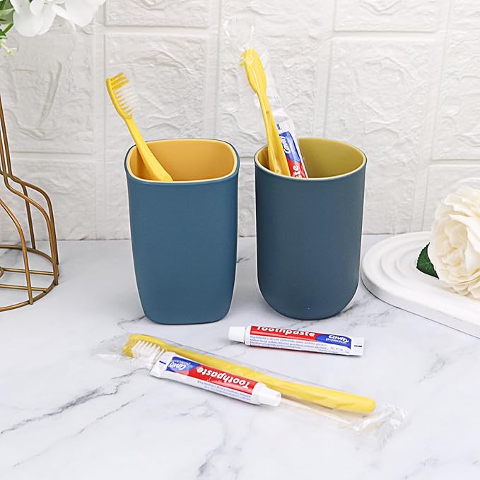 Disposable Toothbrushes with Toothpaste Pack of 200, Yellow Hollow Toothbrush with 10g Toothpaste Individually Wrapped Disposable Travel Toothbrushes Kit in Bulk for Homeless,Airbnb,Hotel,Charity