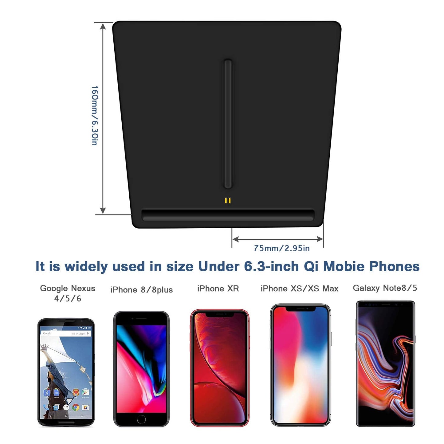 VXDAS Wireless Charger, Dual 10W QI Wireless Phone Charging Pad M3 Car Center Console for Tesla Model 3 Accessories Panel with 7pcs Custom Cup Mat Center Console Liner mat-Upgrade