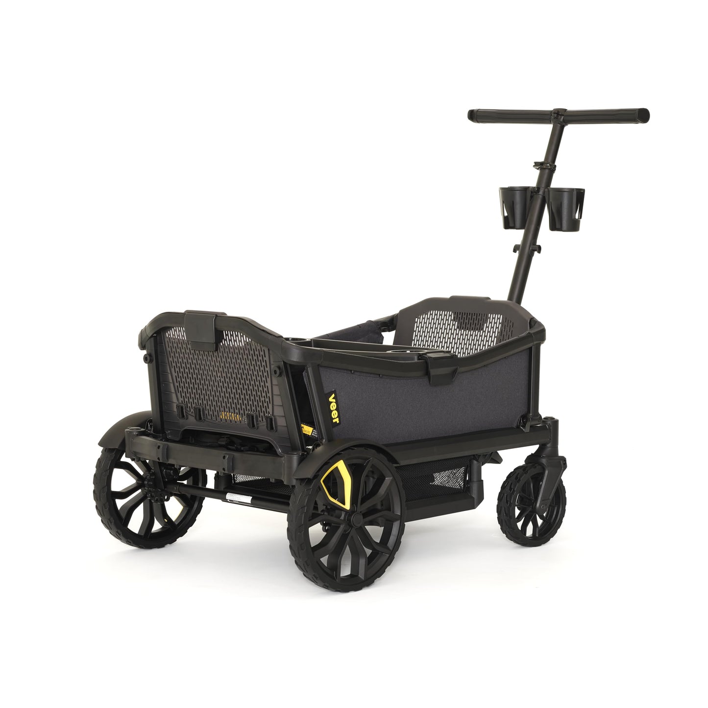 Veer All-Terrain Cruiser XL | Premium Off-Road Wagon Stroller for Babies, Toddlers, and Kids | Push/Pull/Push-Along Steering for Uneven Terrain | JPMA Certified | Lightweight and Collapsible | 4 Seats