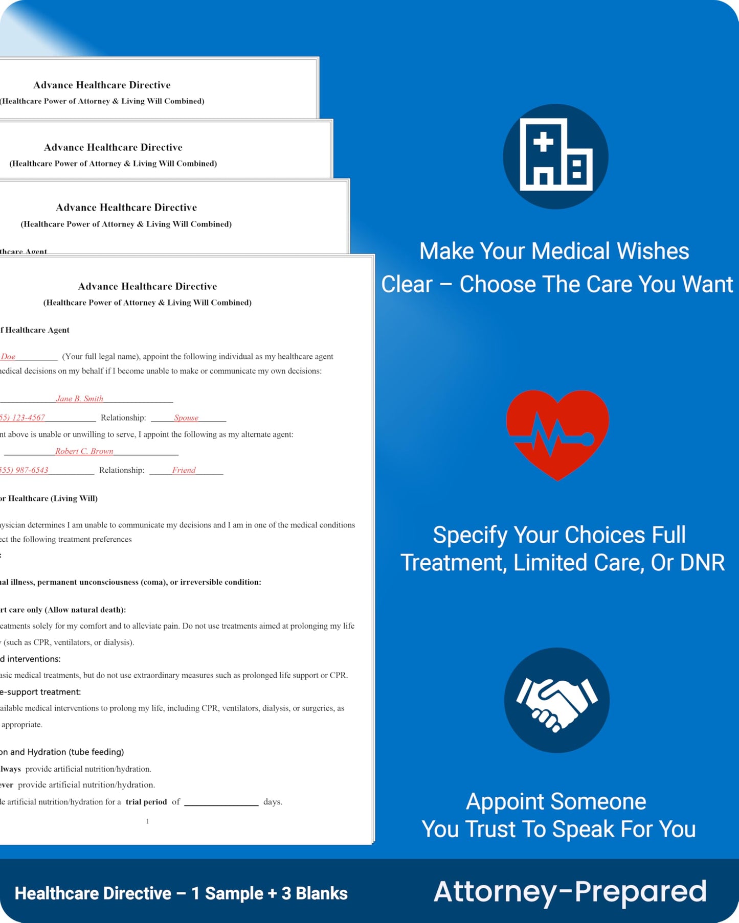 TillBio 2026 4-in-1 Estate Planning Kit – Includes Last Will, Living Trust & Power of Attorney Forms – Lawyer-Prepared Templates with Instructions – Valid in All 50 States（3pcs）