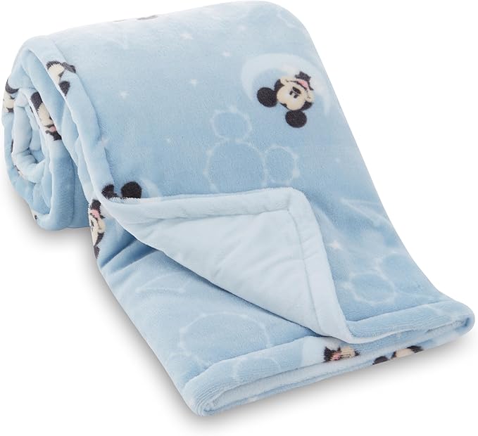 Disney Mickey Mouse, Minnie Mouse, Winnie The Pooh, Lilo and Stitch 2-Ply Infant Blanket - Soft Fleece with Polyfill - Cozy and Warm Baby Blanket for Baby Boys and Girls, 30x40 Inches