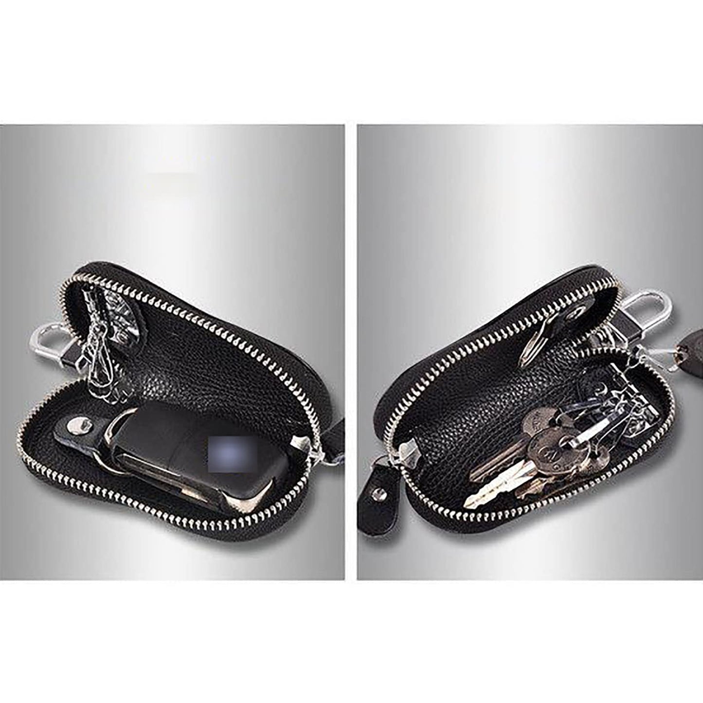 EUUDROBY Key Case Universal Remote Control Large Capacity Key Bag Waist Hanging Men's Leather Material Car Key Bag Daily Use