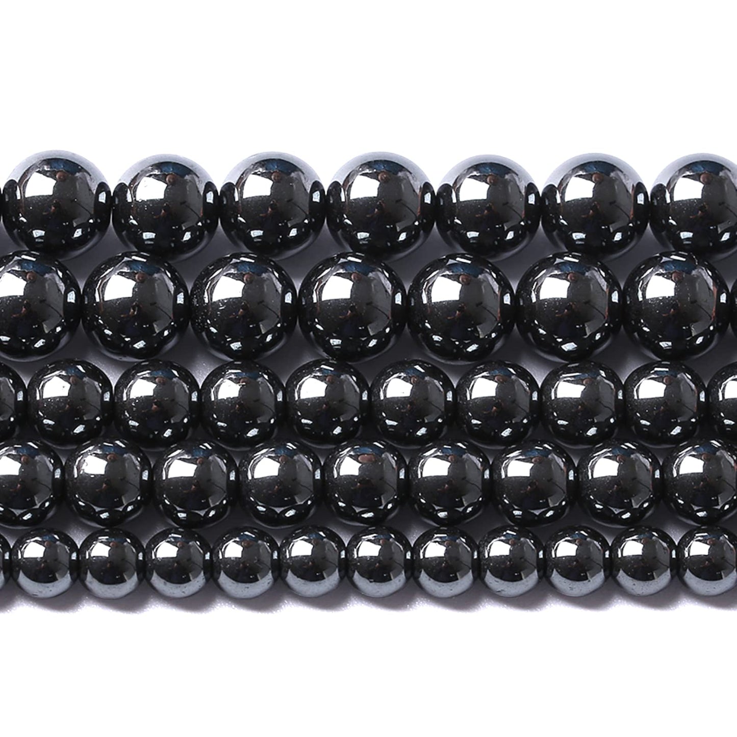 8mm 60PCS Black Hematite AAA Grade Spacer Round Loose Beads for Jewelry Making DIY Bracelet