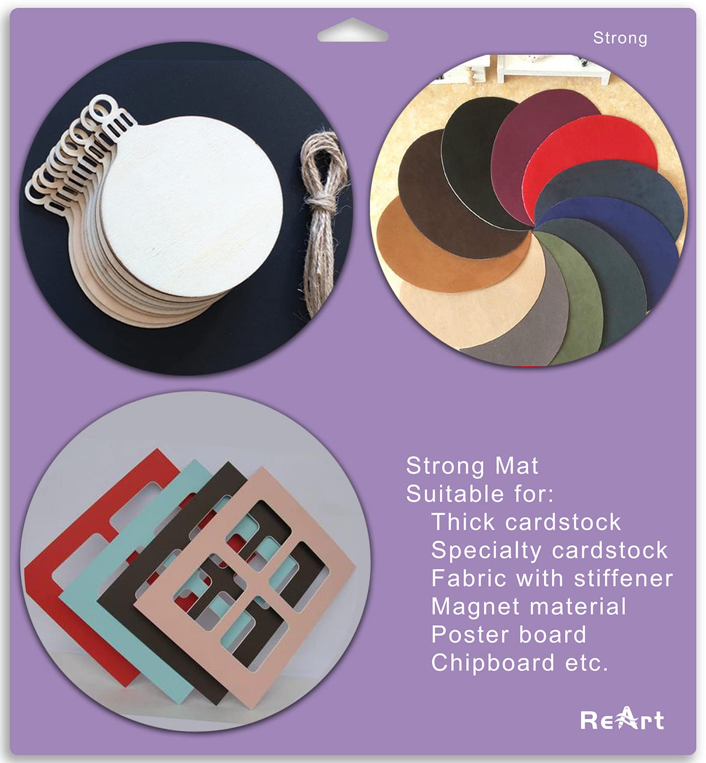 ReArt Cutting Mat Variety 6 Packs for Cricut Maker 3/Maker/Explore 3/Air 2/Air/One Adhesive Sticky Replacement - Strong, Standard, Light, 12in x 12in x 3 Packs, 12in x 24in x 3 Packs.