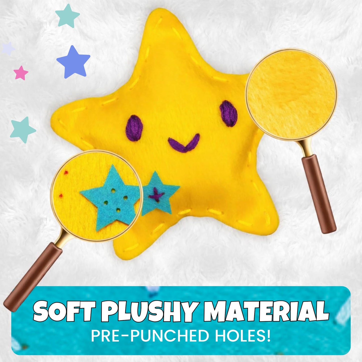 Magical Unicorn Sewing Kit for Girls 7+ - Create 5 Adorable Felt Animals & a Cozy Pillow - Fun, Easy, and Educational DIY Craft
