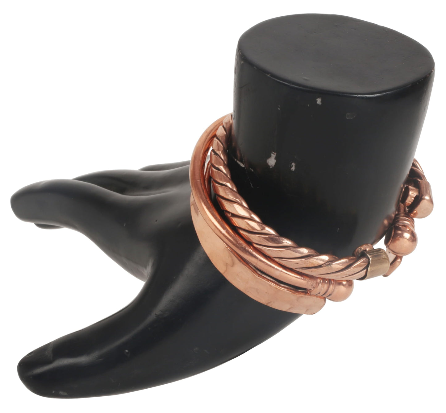 Touchstone copper bracelets | gift for men women |adjustable 100% pure solid real magnetic jewelry | handmade bracelet set combo | rope braided tibetan bangles. Set of 3 different designs