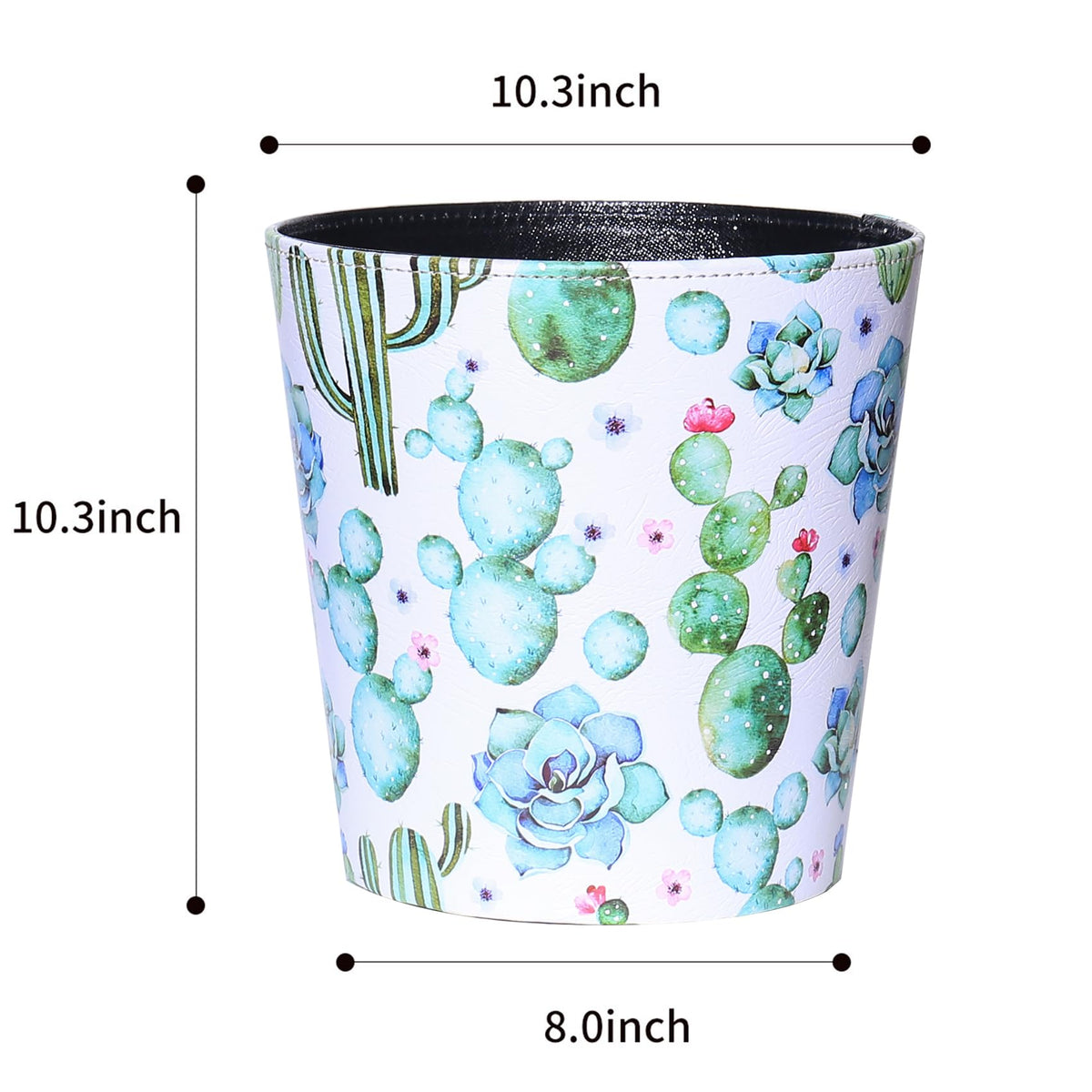 PU Leather Small Trash Can Wastebasket