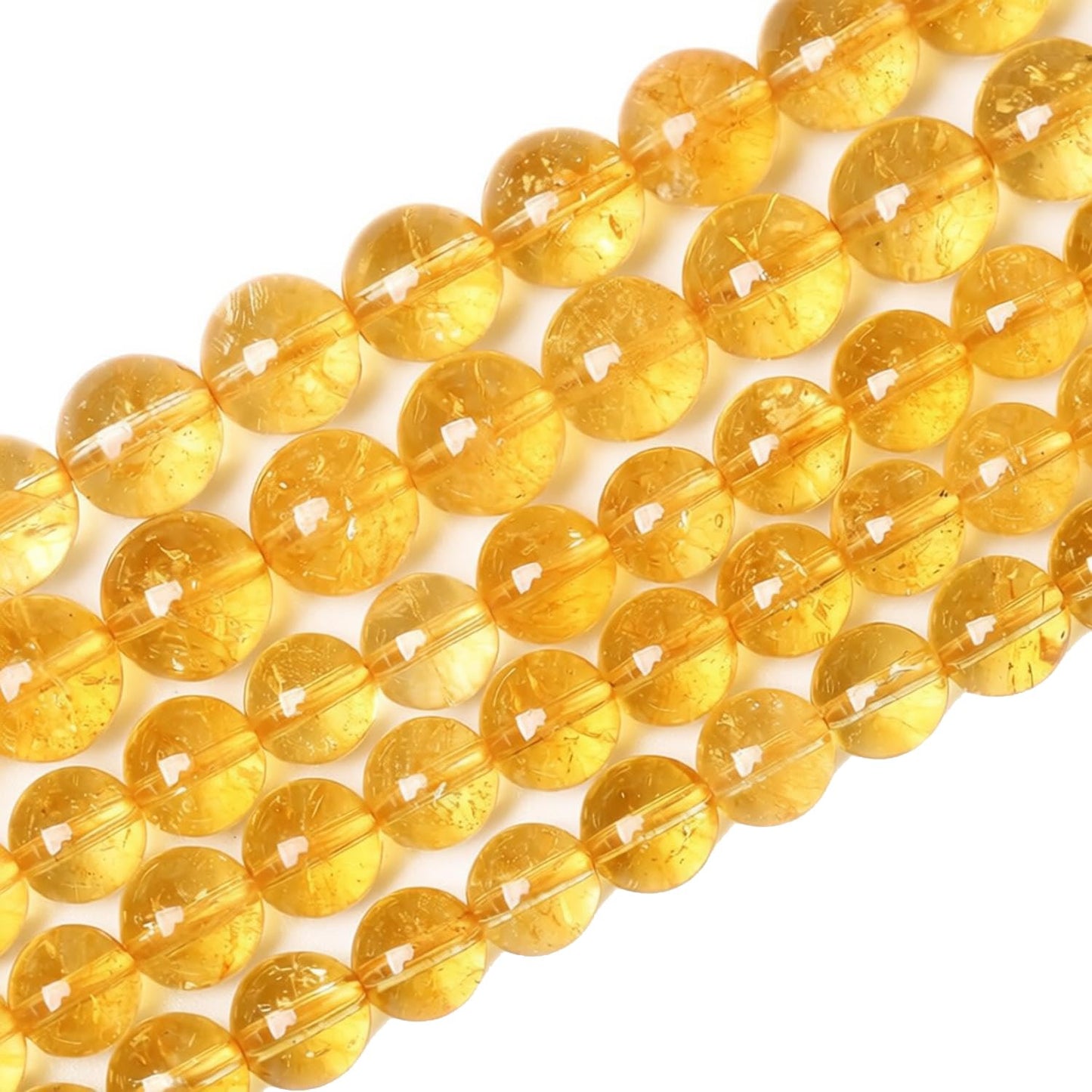 6mm 60Pcs Natural Citrine Beads for Jewelry Making Gemstone Round Loose Beads DIY Bracelet Necklace