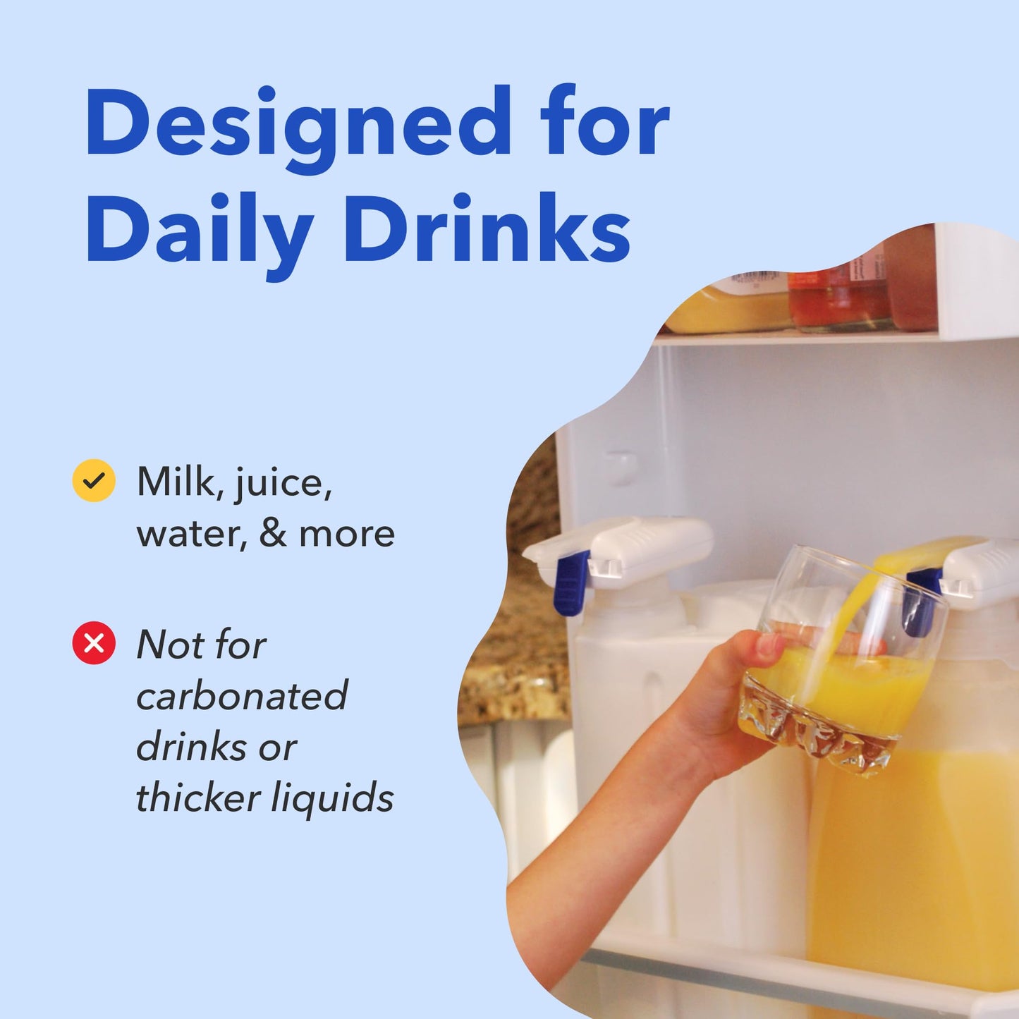 Magic Tap Automatic Drink Dispenser for Fridge, Black (1 Pack), No Spill Milk Dispenser for Fridge, Automatic Milk Dispenser Pump for Gallon Jugs, Water & Juice, Fits Most Bottles, Batteries Required