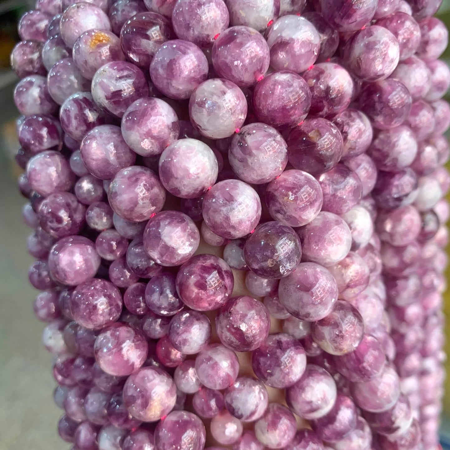 38PCS 10MM Natural Stone Purple Emerald Beads Round Loose Beads for Jewelry Making DIY Bracelet Necklace Accessories 15"