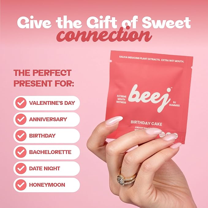 BJ Gummies, by BEEJ. Oral Sex Candy for Couples. (Birthday Cake)