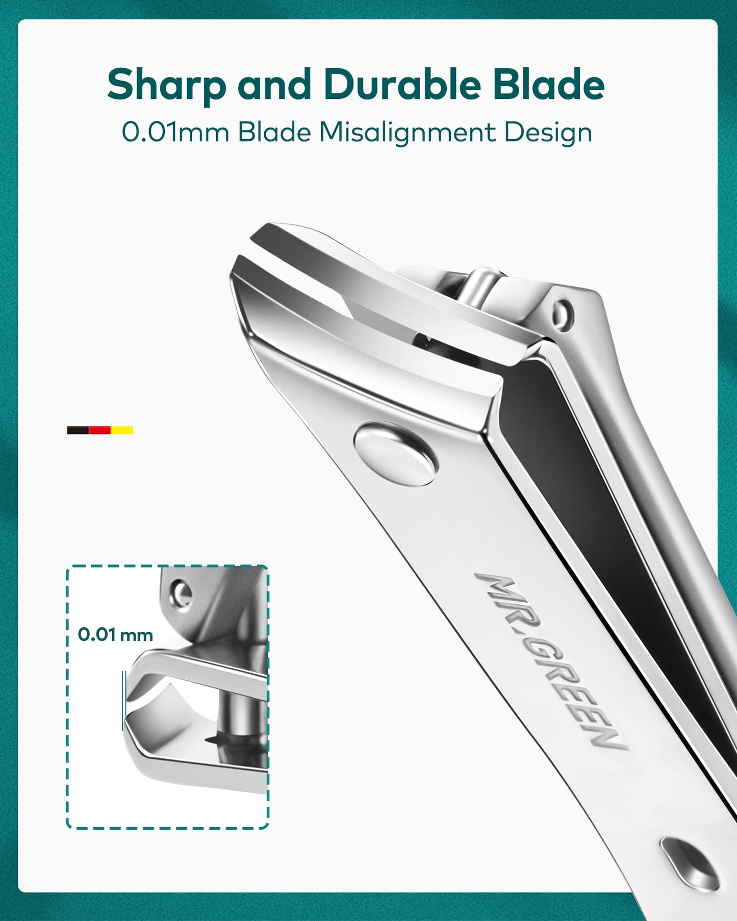 MR.GREEN 10-in-1 Manicure Kit Pedicure Set, German Stainless Steel Nail Clipper Set, Professional Precise Nail Kit, Personal Multi-Functional Care Tools for Women and Men with Quality PU Leather Case