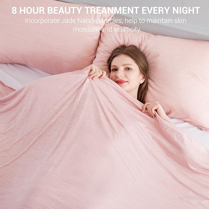 Elegear Revolutionary Cooling Blanket Twin, Absorbs Heat to Keep Body Cool for Night Sweats, Arc-Chill 3.0 Cool Fiber Q-Max>0.5 for Hot Sleepers, Lightweight Summer Cold Blankets for Sleeping, Pink