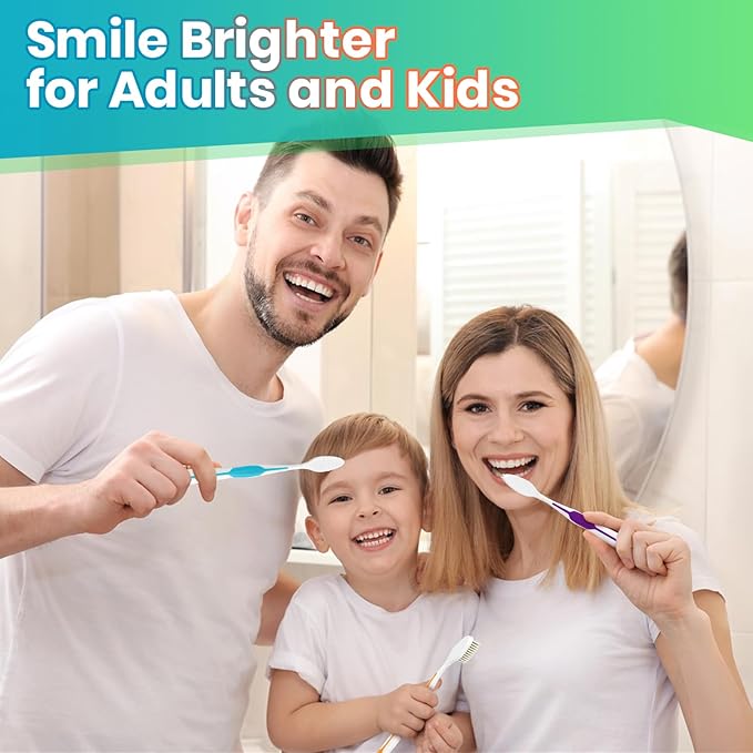 100 Bulk Toothbrushes Pack with Covers, Individually Wrapped Tooth Brushes for Adults & Kids, Disposable Toothbrush for Travel, Donations, Hotels, Medium Soft Toothbrushes with Hygienic Cap