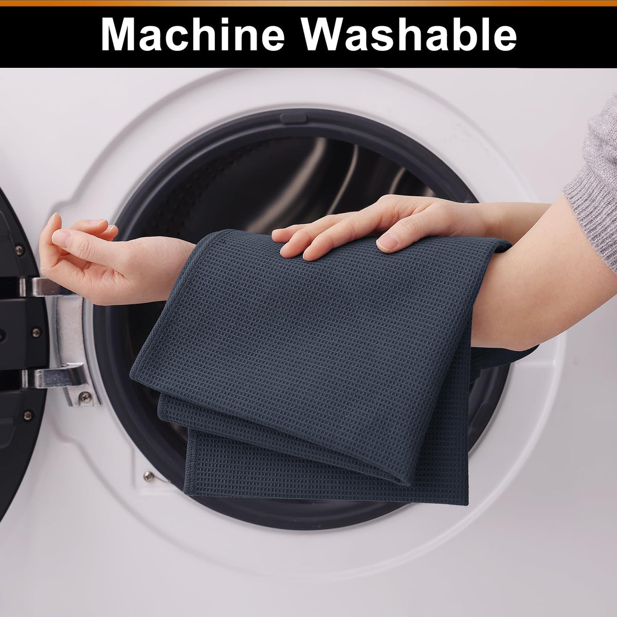 100% Cotton Waffle Weave Kitchen Towels (12 Count)