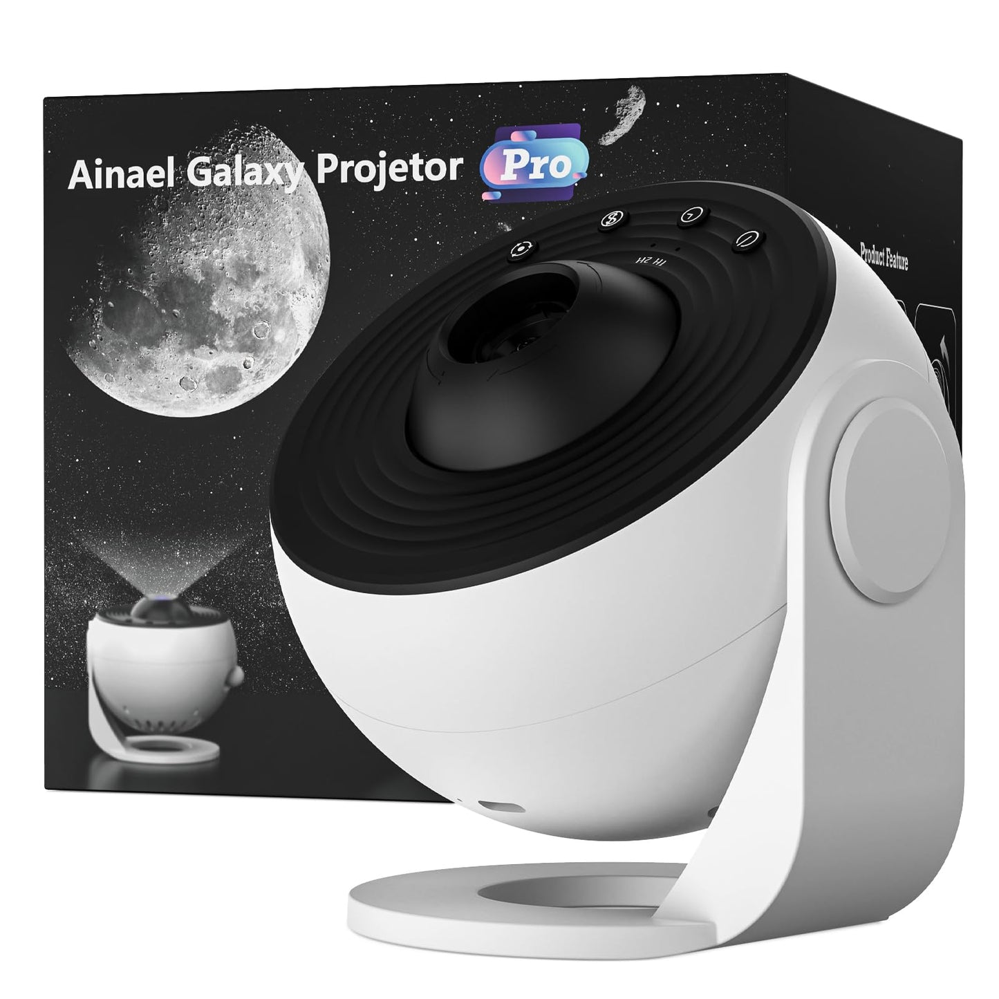 Ainael Galaxy Projector, Star Projectors Home Planetarium Space Ceiling Starry Sky Night Light with 3 HD Glass Slides, Galaxy Projector Pro for Kid Adult Bedroom Birthday Gift