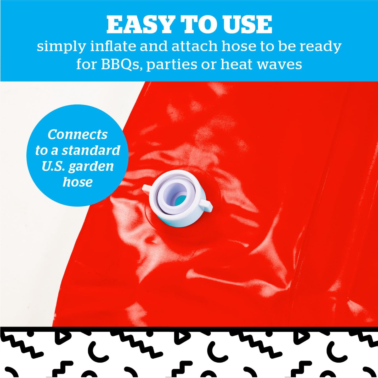 BigMouth Inc Splash Pad Sprinkler Water Toy for Kids, Outdoor Summer Backyard Spray Game for Toddlers - Strawberry
