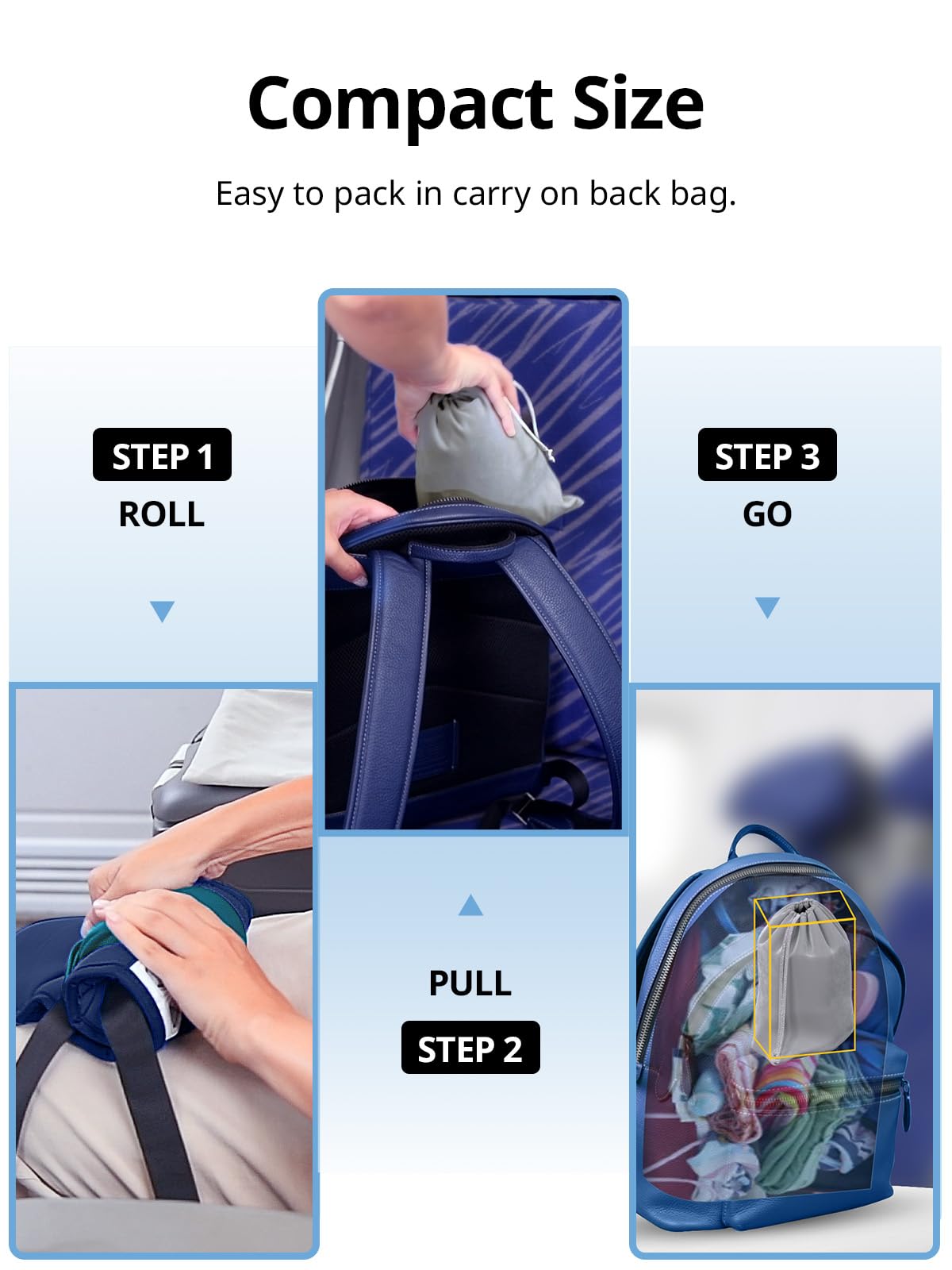Inspireyes Travel Pillows for Airplanes, 360° Head Support for Long Flight, Soft Airplane Pillow with 3D Eye Mask for Sleeping, Stop Bobblehead, Airplane Headrest Gadgets, Lake Blue