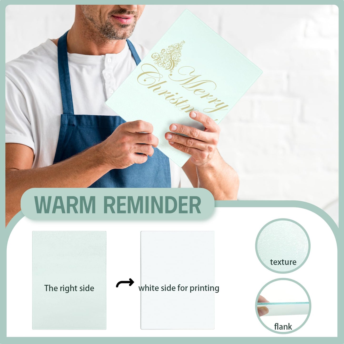 10 Pack Sublimation Glass Cutting Boards Blank Sublimation Tempered Glass Cutting Boards Anti Slip Cutting Board DIY for Heat Press Machine(11 x 8 Inch)