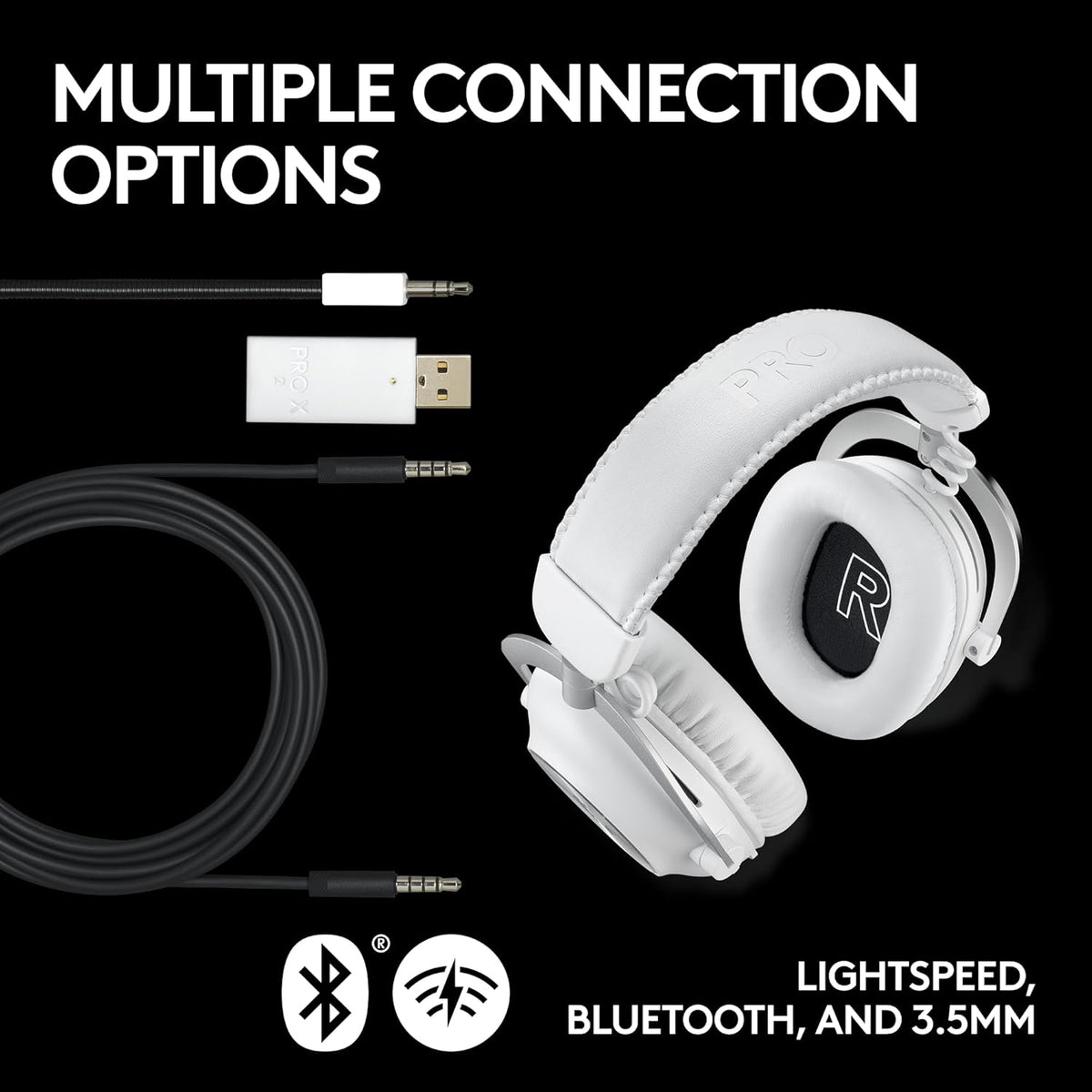 Logitech G Pro X Superlight 2 Lightspeed Wireless Gaming Mouse + G Pro X 2 Wireless Gaming Headset Bundle - White